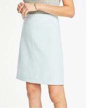 New Ann Taylor Petite Pale Ice Blue Double Weave Pocket A-line Skirt Sz 2P 4P - £31.49 GBP