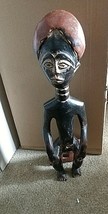 VTG. Hand Carved Wood African Tribal Fertility Statue/Figure-Ashanti GHA... - $222.75