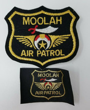 Moolah Air Patrol Embroidered Patches Wings Scimitar Vintage Set of 2 - £11.93 GBP