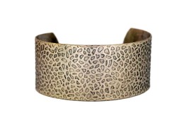 Ethnic Hammered Cuff Bracelet, African Tribal Style, Elegant Gift for Her - £15.80 GBP