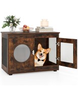 Indoor Wooden Dog Crate Furniture with Tabletop, Modern Decorative Dog H... - $145.00
