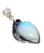 Triplet Fire Opal And Blue Topaz Gemstone Handmade Jewelry Pendant 2.25&quot;  - $11.99