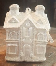 Bethany Lowe Christmas &quot;Ivory Glass House Ornament&quot; - £13.66 GBP