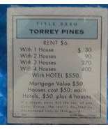 NEW Golf Edition Monopoly Replacement Title Deed Cards Torrey Pines - FR... - $168.17 MXN