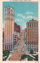 Detroit Michigan MI Woodward Avenue Postcard C50 - £2.34 GBP