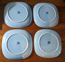 4 IKEA 365 Susan Pryke Light Turquoise 9 3/4 in Square Dinner Plates 13286 - £34.23 GBP