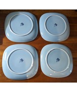 4 IKEA 365 Susan Pryke Light Turquoise 9 3/4 in Square Dinner Plates 13286 - £34.36 GBP