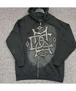 DCMA Collective Hoodie Men Large Black Full Zip Long Sleeve Drawstring P... - $1,624.56 MXN