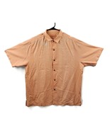 Tommy Bahama Original Fit SS Button Up Shirt 100% Silk Orange Mens Size XL - £19.51 GBP
