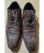 Bolano Clive 065 Snake Print Lace Up Mens Formal Oxford Dress Shoes Size 11 - €18,44 EUR