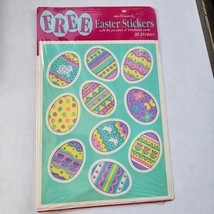 Vintage Hallmark Stickers Easter Eggs 20 Stickers 1996 NOS - $3.99