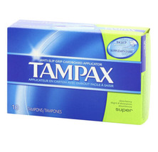 Tampax Cardboard Applicator 10 Tampons, Super, Absorbency - £5.42 GBP