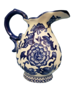 The Bombay Company Cobalt Blue & White Ceramic Creamer Pitcher 6" - $24.99
