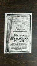 Vintage 1904 Dixon's Eterno Pencil Joseph Dixon Crucible Co. Original Ad - 721 - £5.22 GBP