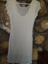 Free People Cream Crochet Bodycon Dress Size Medium  - £31.97 GBP