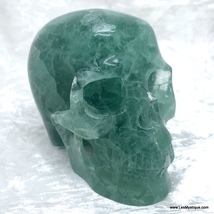 Large Soul Healing Green Fluorite Crystal Skull Life Path Growth Divination - $475.00