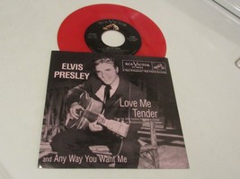 Elvis Presley  45  &amp; Picture Sleeve   Love Me Tender   RCA Red Vinyl - £19.52 GBP
