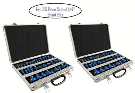 70 EDM ROUTER BITS - 2 Cases of 35 - 1/4&quot; Shank Bits Tungsten Carbide Edges - £61.85 GBP