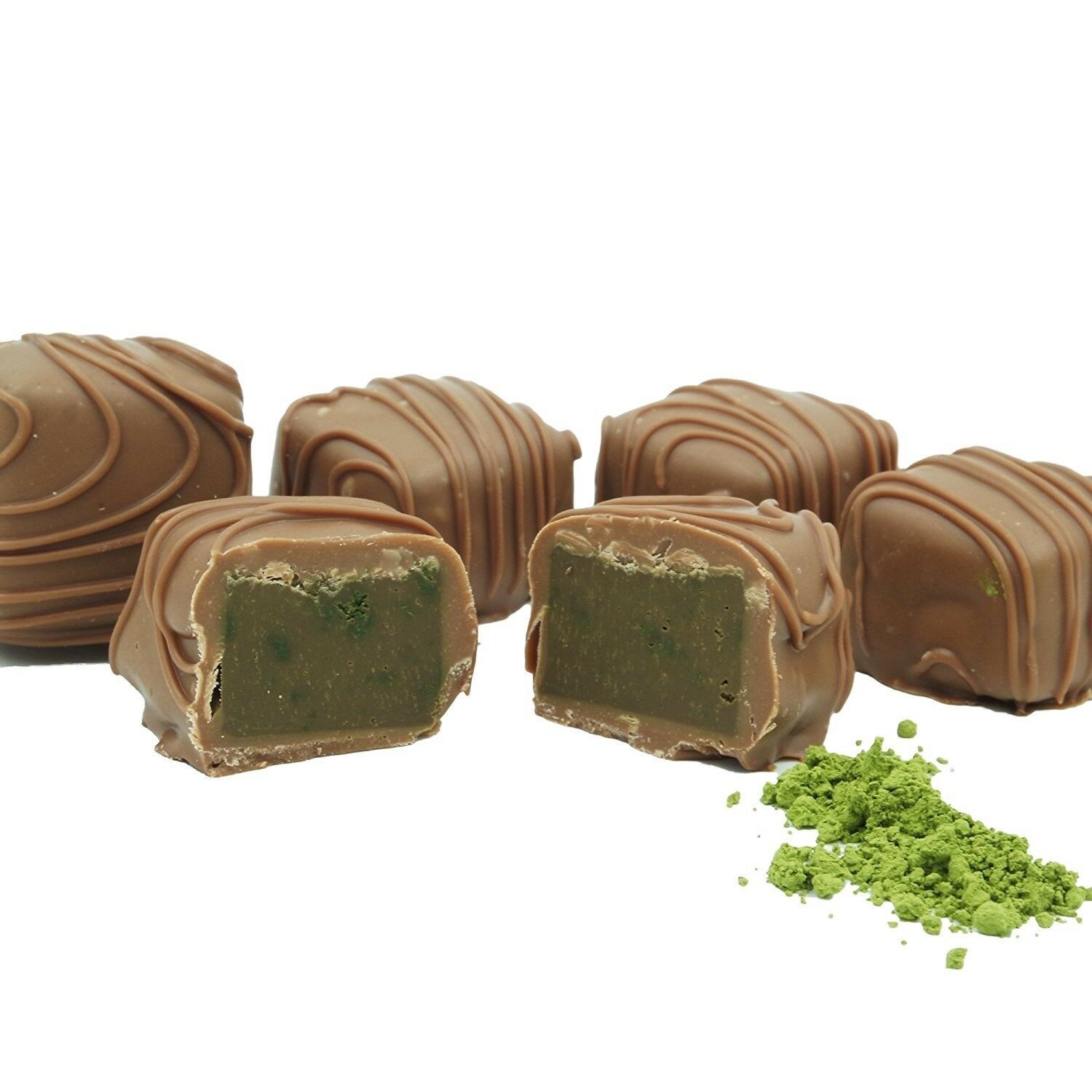 Philadelphia Candies Japanese Matcha Green Tea Meltaway Truffles, Milk Chocolate