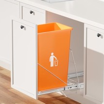 Pull Out Trash Can Under Cabinet, Under Sink Trash Can Rack With Door Mounting K - £67.87 GBP