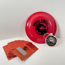 Vintage Mortal Kombat Key Chain Flying Disk And Scratch Offs 1995 - $15.04