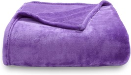 Sochow Flannel Fleece Blanket Throw Size, All Season Lightweight Super, Purple - £27.59 GBP