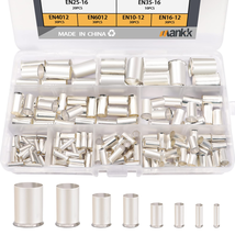 166 Pcs Wire Ferrules Kits Silver Plated Copper Crimp Terminal Connector 8 NEW - £13.86 GBP