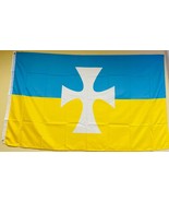 Ukraine Christian Church Flag 3'X5' Pray for Ukrainian People Cross American USA - $9.88 - $95.04