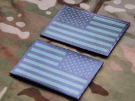 Infrared US Flag Patch Set Green &amp; Black Navy SEAL NSWDG US Army DEVGRU ... - $24.50