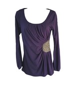 Women&#39;s Purple Long Sleeve Embellished Top Size S - $12.32 CAD