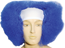 Morris Costumes Bald Curly Clown Wt Front Blue - £88.21 GBP