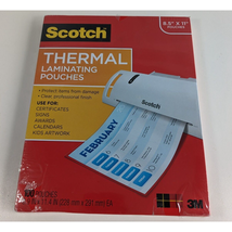 Scotch Thermal Laminating Pouches - 8.5&quot; X 11&quot; Pack of 100 Pouches TP385... - $18.76