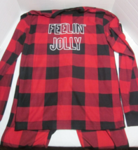 North Pole Trading Co. Red &amp; Black &#39;Feeling Jolly&#39; Pajamas Size Small Christmas - £8.65 GBP