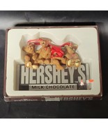 Kurt Adler Holiday Hershey&#39;s Bears On Hershey Chocolate Bar Ornament - £2.18 GBP