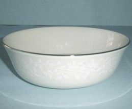 Lenox Linen Rose All Purpose Cereal Bowl Platinum Band Floral Vine 6&quot; US... - $21.68