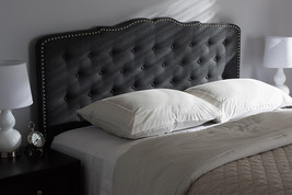 Waldmann Dark Gray Fabric Queen Size Headboard - $3,040.90 MXN