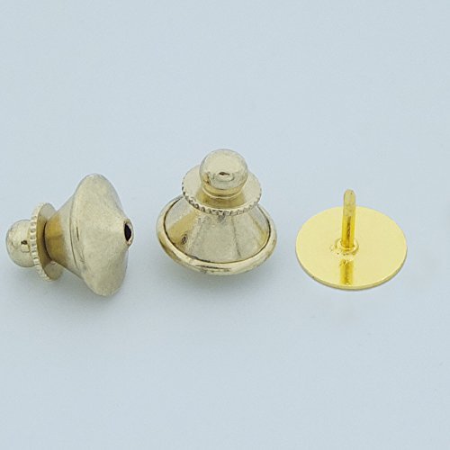 Bluemoona 50 Pcs - Plated Locking Tie Tac Tack Guard Clutch Backs Findings 10mm