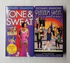 Richard Simmons Platinum Sweat Sweatin&#39; for Seniors &amp; Tone &amp; Sweat VHS Lot  - £10.27 GBP