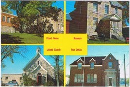 Postcard Court House Museum Church Post Office Gore Bay Manitoulin Islan... - $4.94