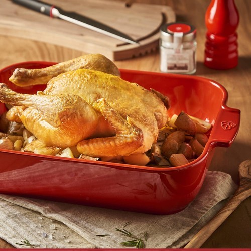 Peugeot Appolia Red Ceramic Rectangular Baking Dish 40cm (Open Box) Item image 2