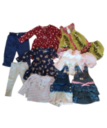 Girls Clothes Lot Size 18 Mos 9pcs Denim Dresses Fall Spring Overalls Ha... - $35.50