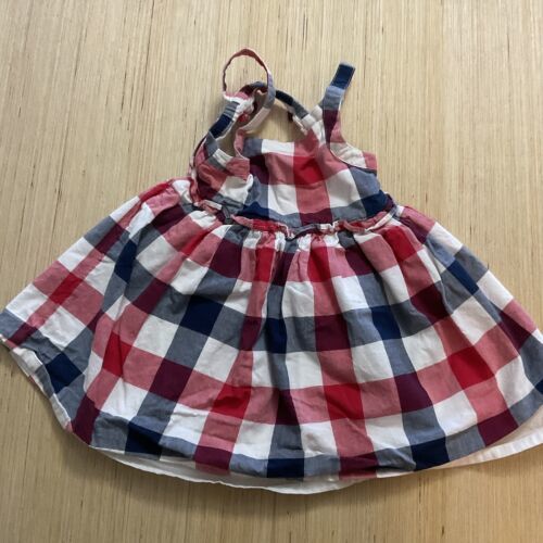 Carter’s Girls 12 Month Summer Sundress dress Madras/checkered Red White Blue - $8.80