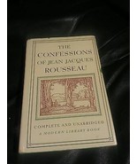 THE CONFESSIONS OF JEAN JACQUES ROUSSEAU * MODERN LIBRARY HC&amp;DJ CLEAN * ... - £14.18 GBP