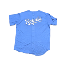 Kansas City Royals MLB Majestic Men&#39;s Cool Base Alt Jersey Powder Blue Size XL - £47.07 GBP