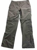 Columbia Titanium Omni Shade Cargo Pants Womens 10 Short Gray Hiking Zip Off Leg - £16.34 GBP