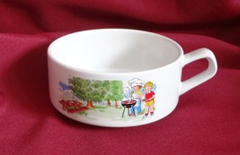 Campbell Kid 10 oz Handled Soup Mug Bowl BBQ Barbeque Barbecue - £11.93 GBP