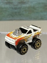 Road Champs Micro Machines 4x4 Chevy Corvette White With Flames - $7.99