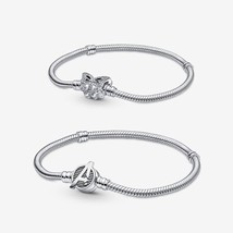 Spring New Mar Series 925 Sterling Silver Bracelet For Women Men Snake Chain Ico - £52.98 GBP