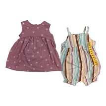 Carter&#39;s Girls Toddler 2 Piece Cotton Bodysuit Dress Set - £15.56 GBP