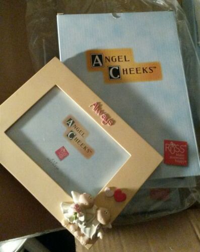 Angel Cheeks picture frame ALWAYS Hand-Painted Russ  holds 4X6 photo NIB - £9.42 GBP